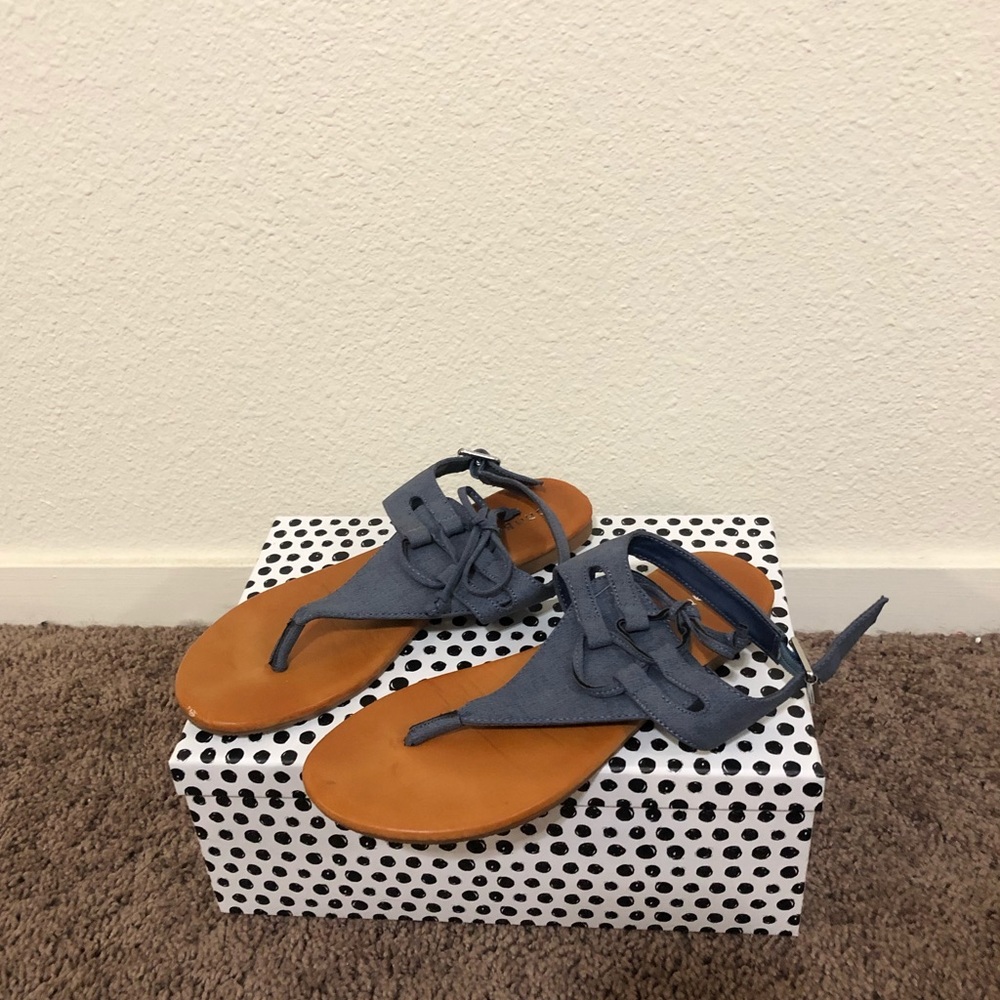 Blue sandals